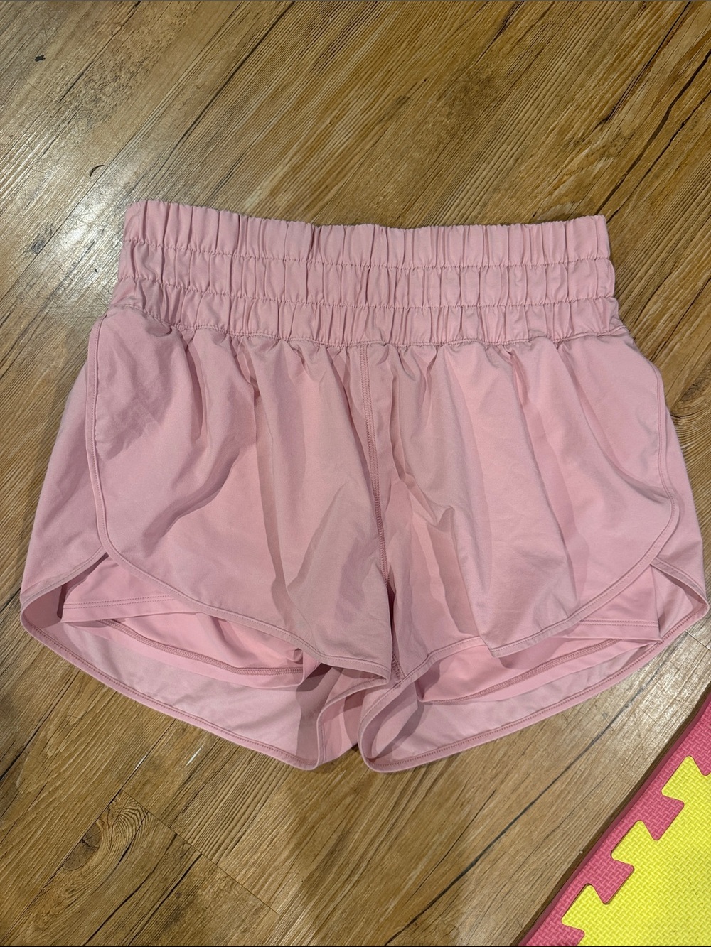 Women's Pink High-Waist Athletic Shorts